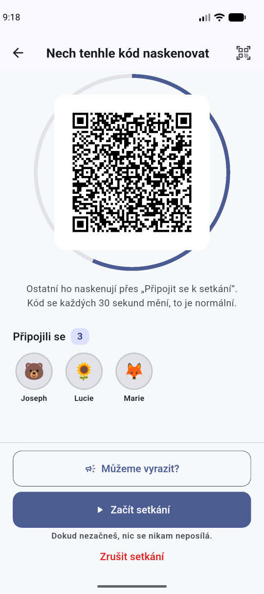 Kód, který ostatní naskenují tváří v tvář.