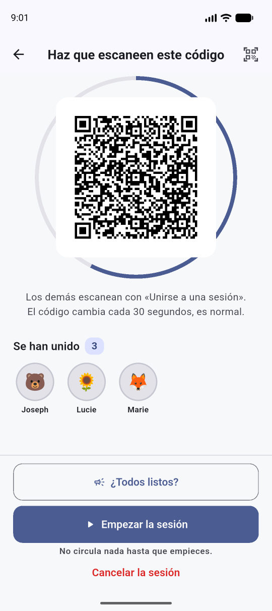 El código que escanean los demás, cara a cara.