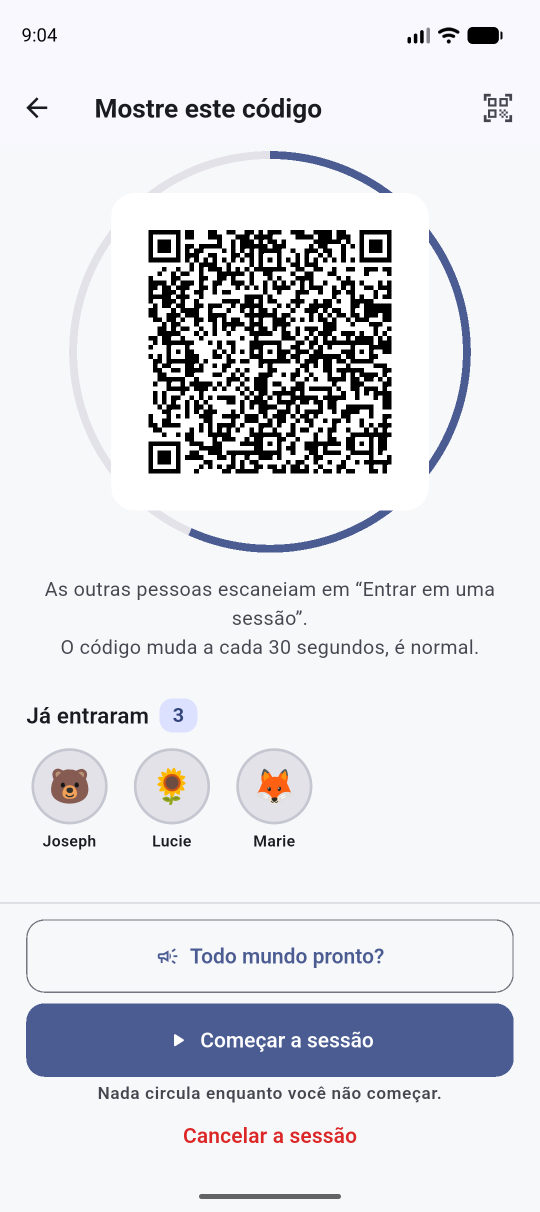 O código que os outros escaneiam, cara a cara.