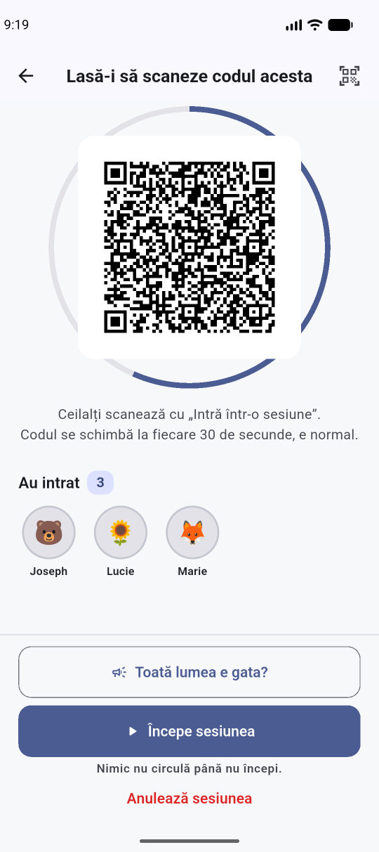 Codul pe care ceilalți îl scanează, față în față.