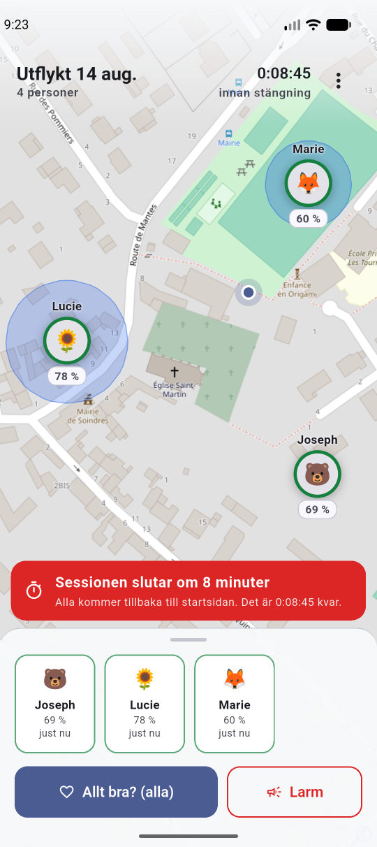 Nedräkningen, tills allt raderas.